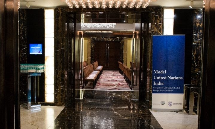 Georgetown University in Qatar takes the Model United Nations to India