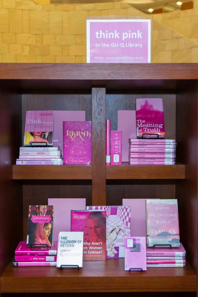 'Think Pink in the Library' Display Promotes Awareness Month