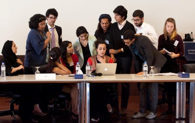 GU-Q Students Negotiate Safe Return of Refugees During Crisis Simulation