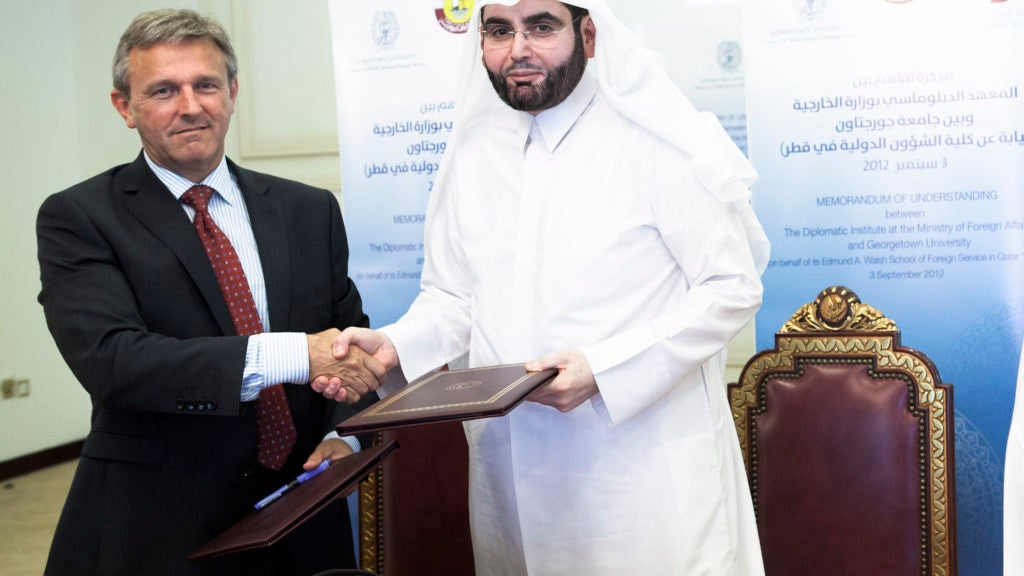 Georgetown SFS-Q and Qatar's Diplomatic Institute Sign Memorandum of Understanding