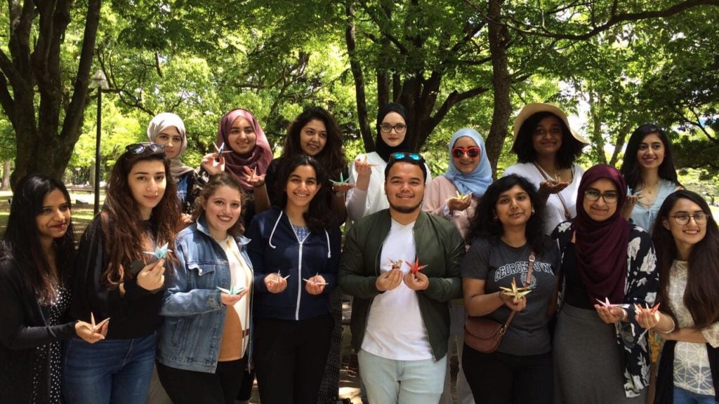 GU-Q Students Visit Japan as part of the Zones of Conflict Zones of Peace Program