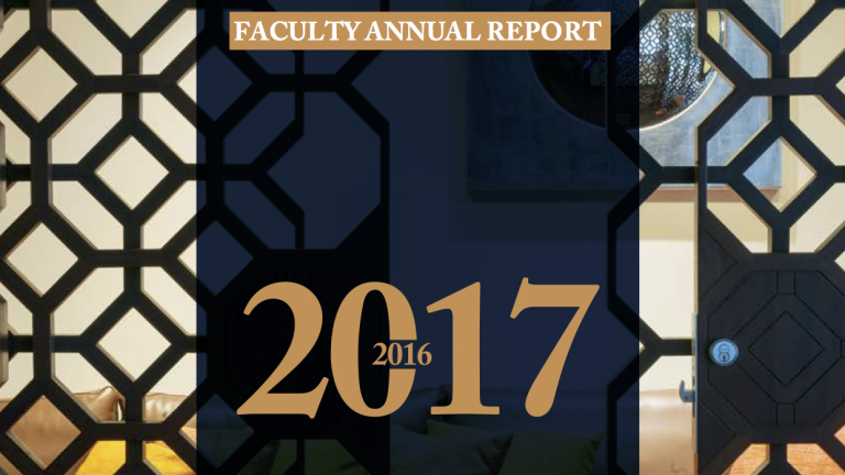 Faculty Annual Report 2016-2017