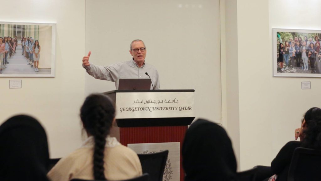 Professor David B. Edwards during the lecture