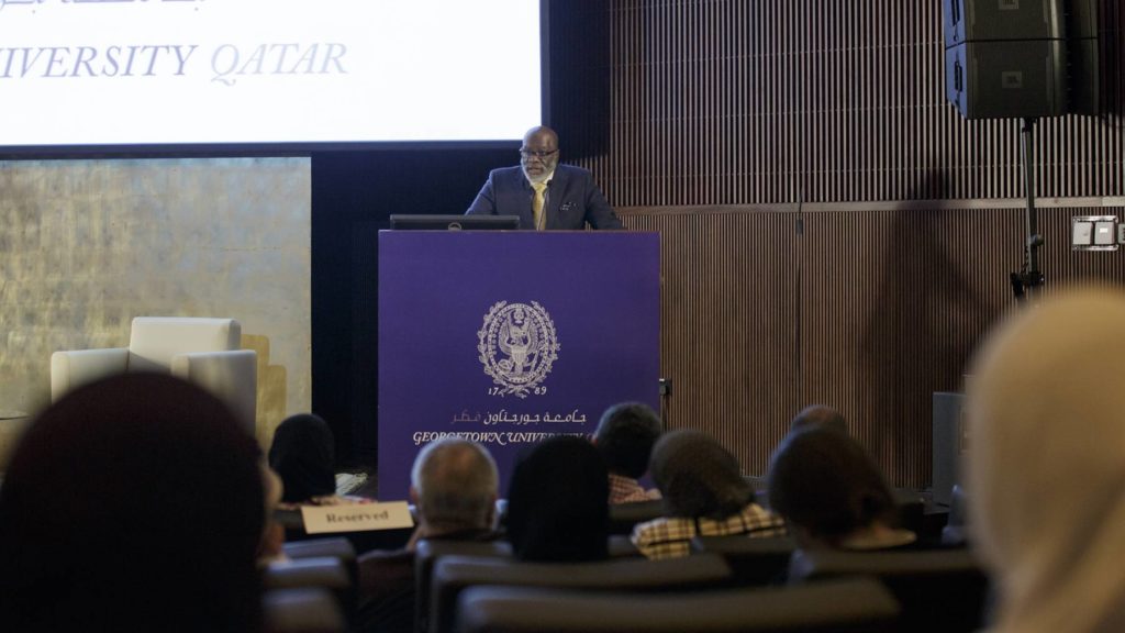 Dr. Sherman Jackson during the lecture