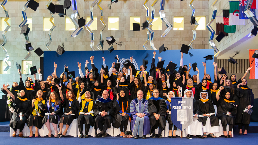 Annual Report 2017-18 Cover Image of BSFS Graduating 
