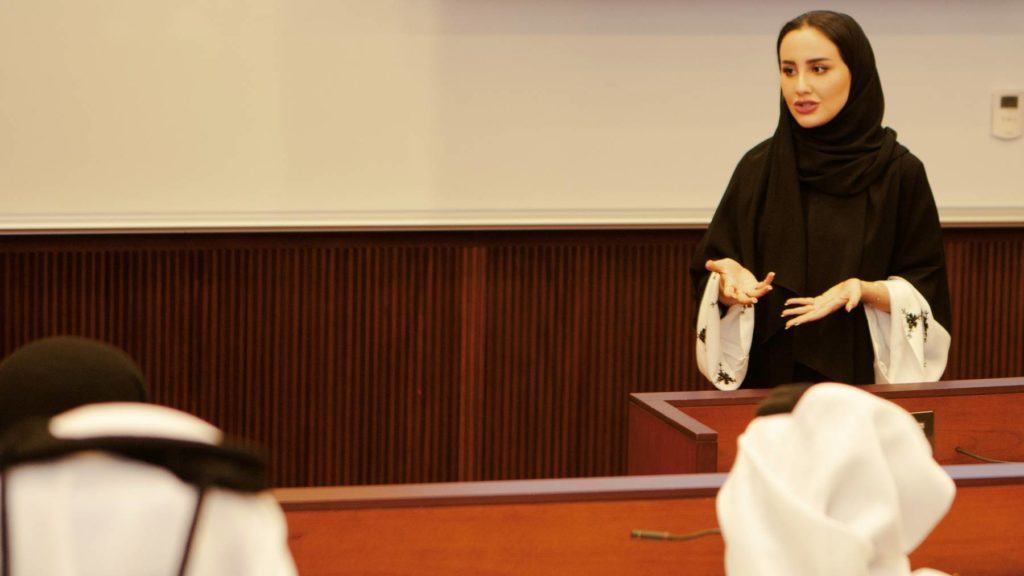 Dana Khalid Al-Anzy (GU-Qâ17) During the Presentation