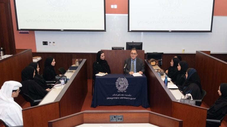 Diplomacy Workshop by Georgetown Dean Equips Qatari Youth for UN Conference