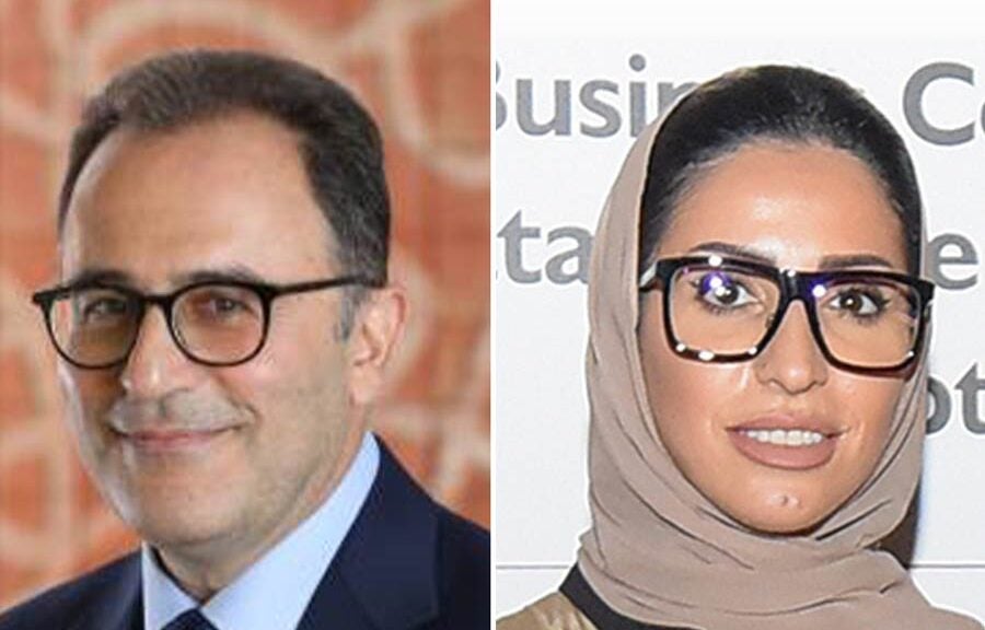 Dean Ahmad Dallal and Sheikha Mayes bint Hamad bin Mohammed bin Jaber Al-Thani