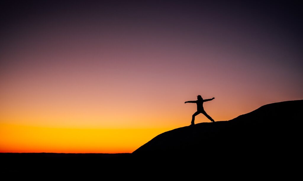 A person doing yoga