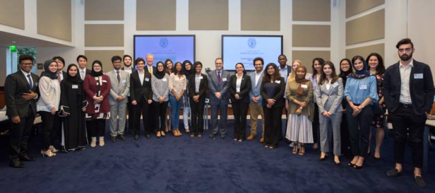 group Photo of attendants with GU-Q Dean Dallal