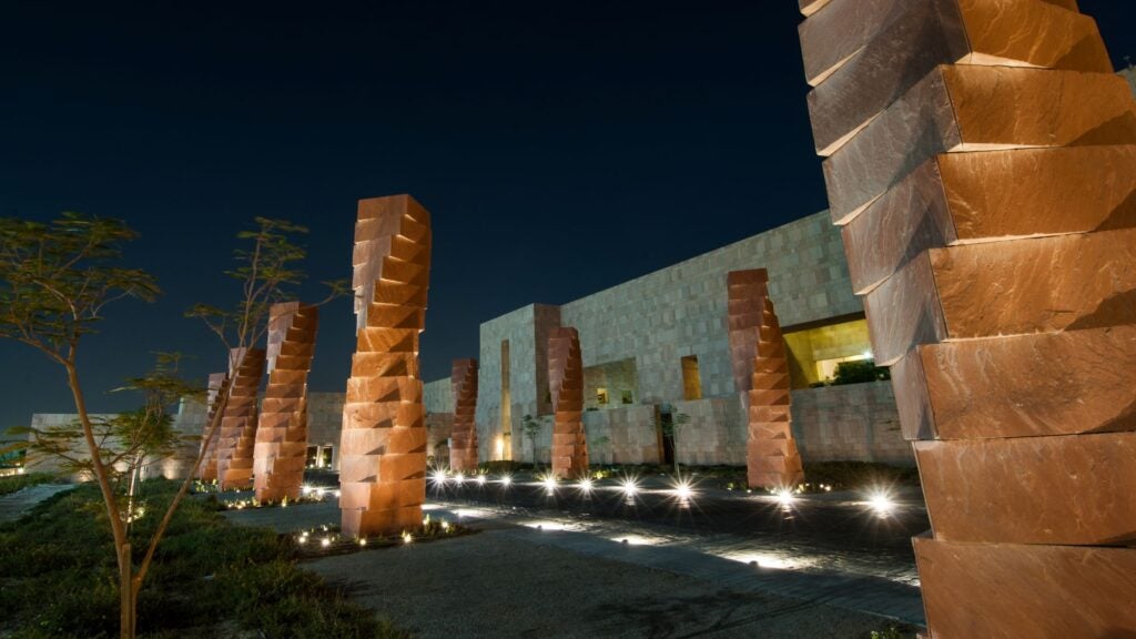 Pillars in front of GU-Q building