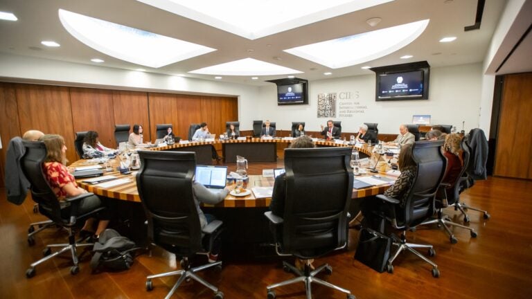 Students, faculty, and staff at CIRS conference room