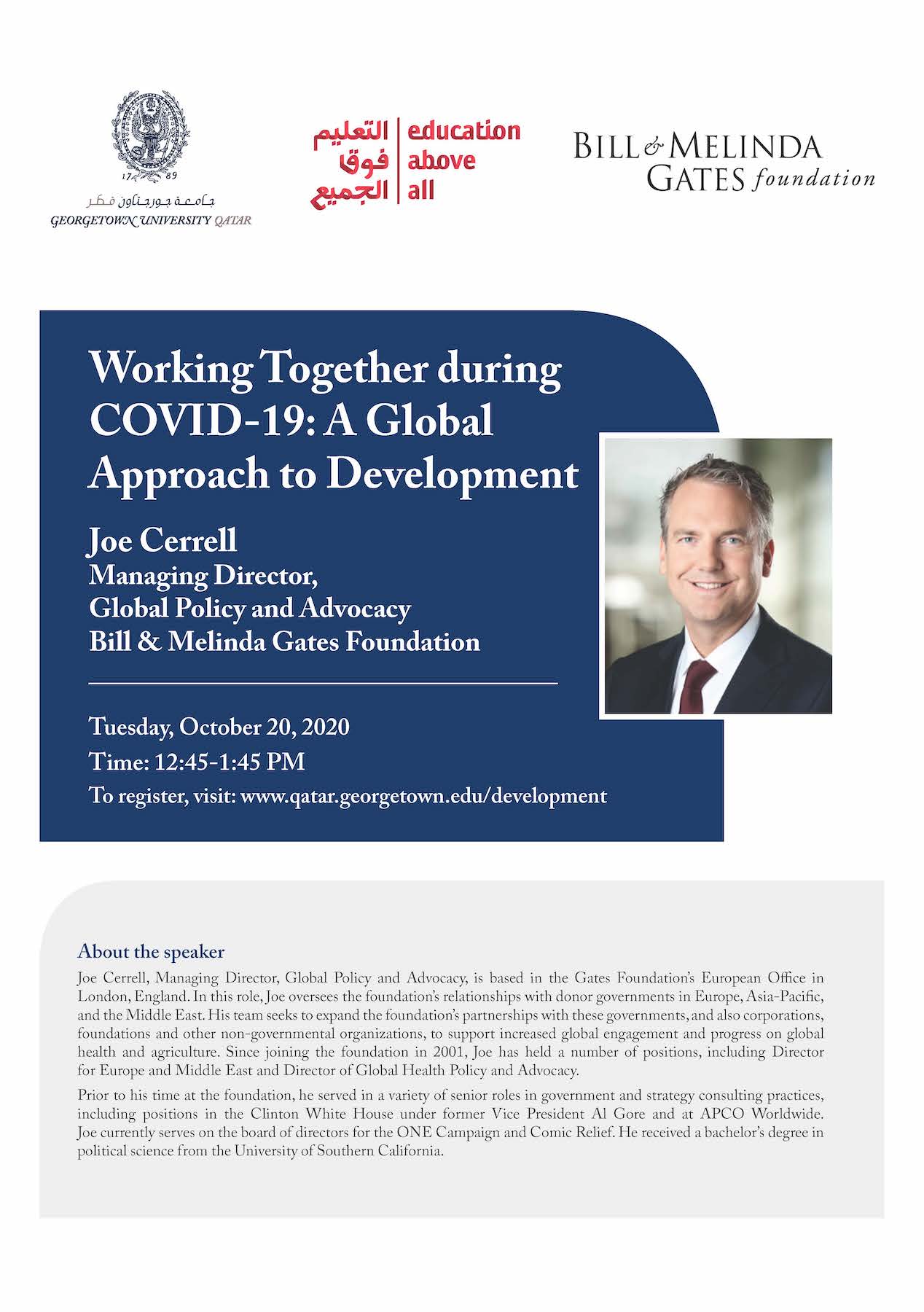 Working Together During COVID-19: A Global Approach to Development