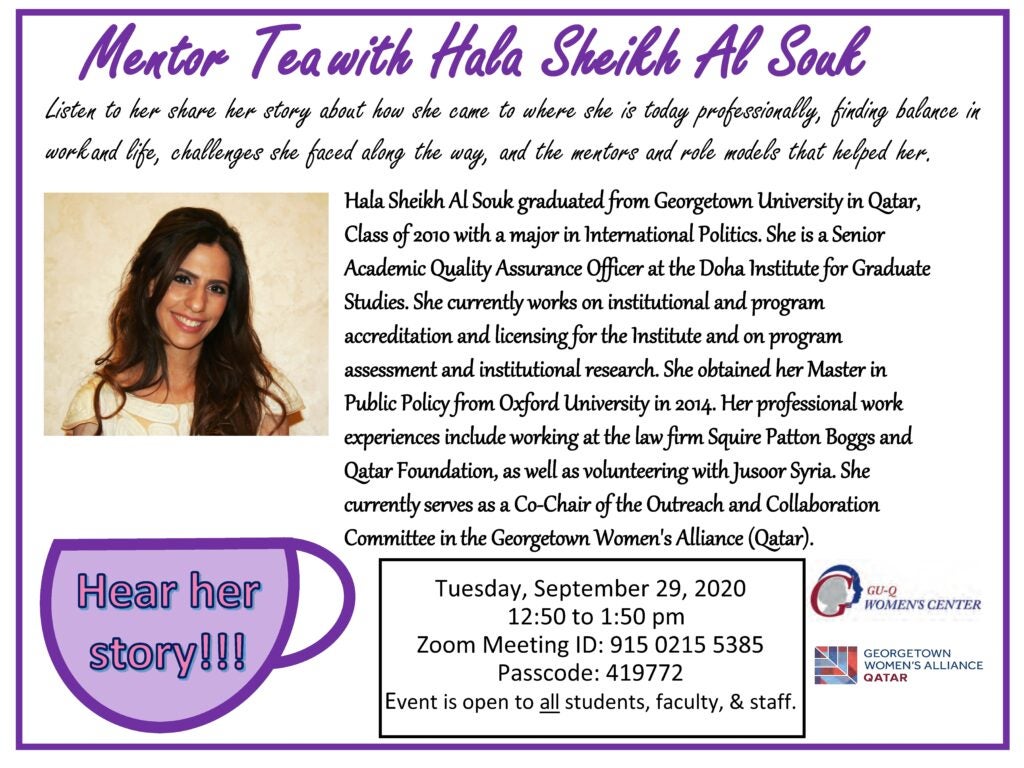 Mentor Tea with Hala Sheikh Al Souk