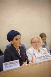 HH Sheikha Moza gives keynote address at the Social Forum of the Human Rights Council