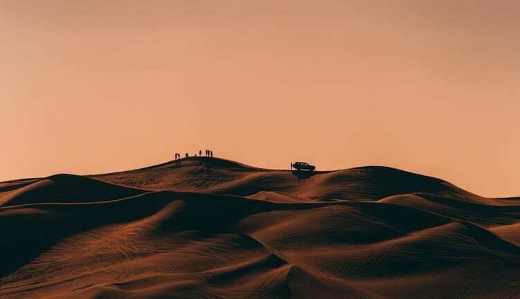 Sand hills of a desert in the Persian Gulf