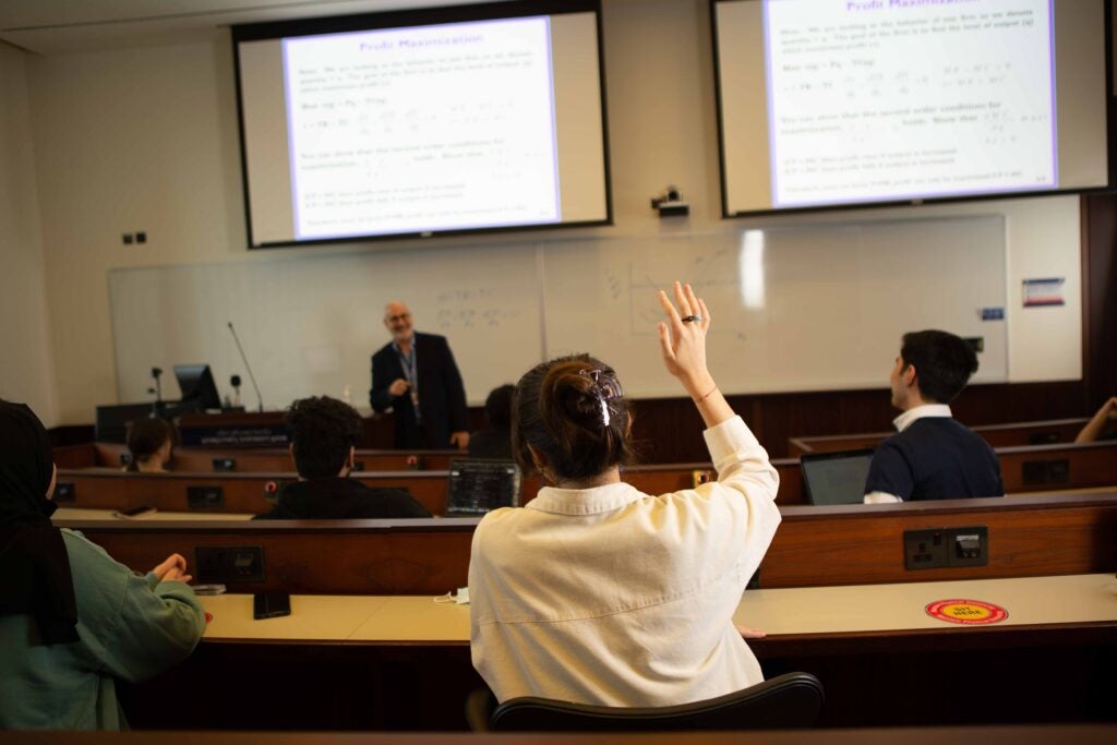 Student in the classroom