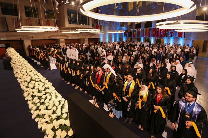 Students at their Graduation commencement 
