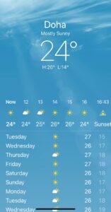 Weather in Doha