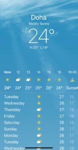 Weather in Doha