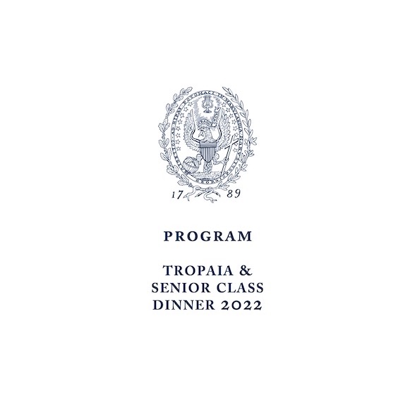 Program for Tropaia & Senior Class Dinner 2022