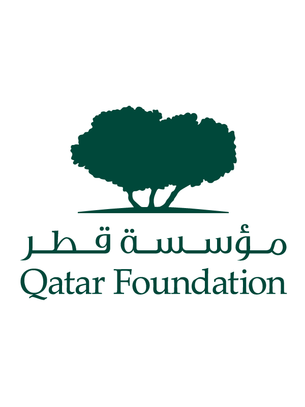Logo of Qatar Foundation showing the Sidra tree and the words Qatar foundation in English and Arabic