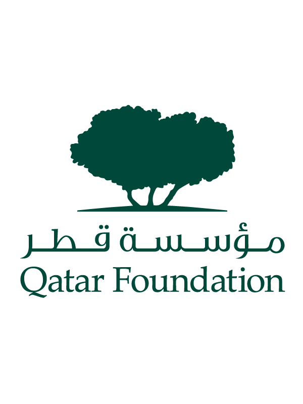 Logo of Qatar Foundation showing the Sidra tree and the words Qatar foundation in English and Arabic