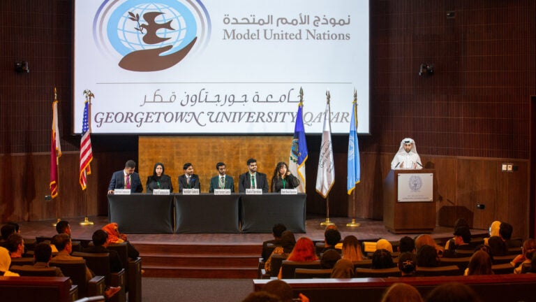 Georgetown MUN Draws Hundreds of International High School Students to QF