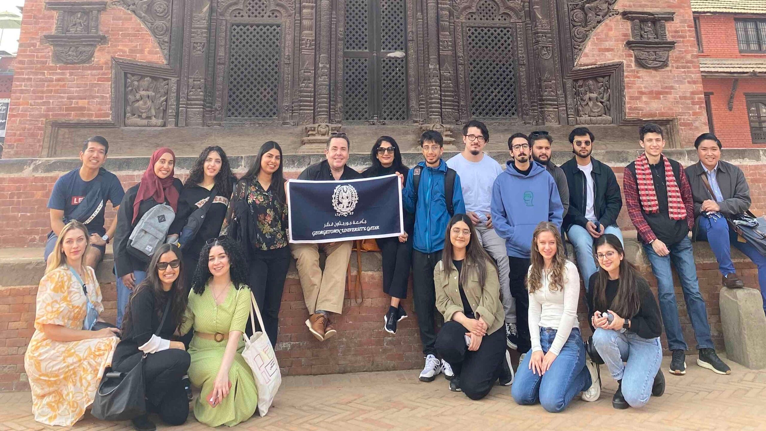 Group photo of students in Nepal